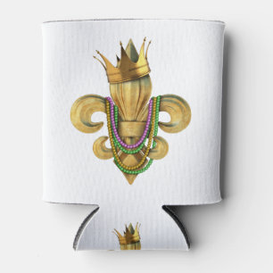 Mardi Gras Royalty Fleur de Lis Symbol met kralen Blikjeskoeler