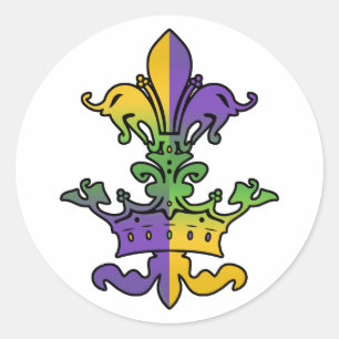 Mardi Gras Royalty Ronde Sticker