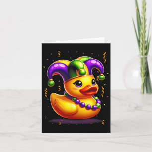 Mardi Gras Rubber Duck New Orleans Carnaval Festiv Kaart