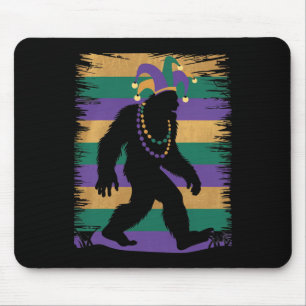 Mardi Gras Sasquatch Grappig Bigfoot Feest voor Ma Muismat
