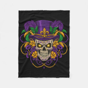 Mardi Gras Schedel Masker Kostuum Mannen Vrouwen M Fleece Deken