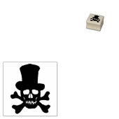 Mardi Gras schedel, zijbeenmerg, kunststempel Rubberstempel (Gestempeld)