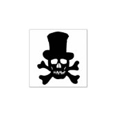 Mardi Gras schedel, zijbeenmerg, kunststempel Rubberstempel (Afrduk)