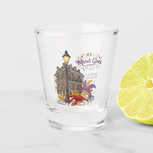 Mardi Gras Shot Glas (Voorkant)