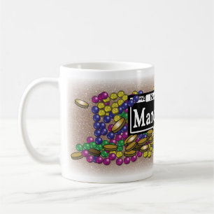 Mardi Gras Sign - Gouden Glitter Koffie Mok