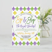 Mardi Gras Sip n Shop Invitation (Debout devant)