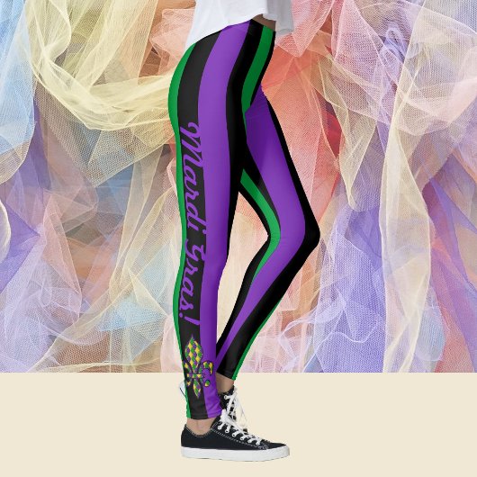 Mardi Gras Skinny Stripes Leggings Pants