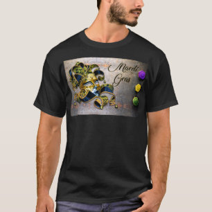 Mardi Gras, SlipperyJoe, Masquerade Mask, ik T-shirt