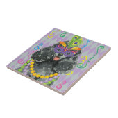 Mardi Gras Speelgoed Poodle Tegeltje (Zijkant)