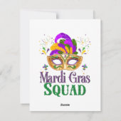 Mardi Gras Squad Feestdagenkaart (Achterkant)