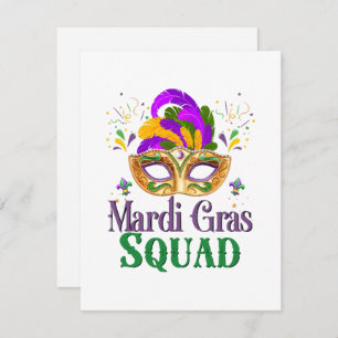 Mardi Gras Squad Feestdagenkaart
