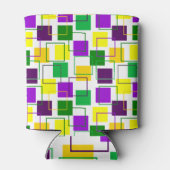 Mardi Gras Squares en contouren Blikjeskoeler (Achterkant)