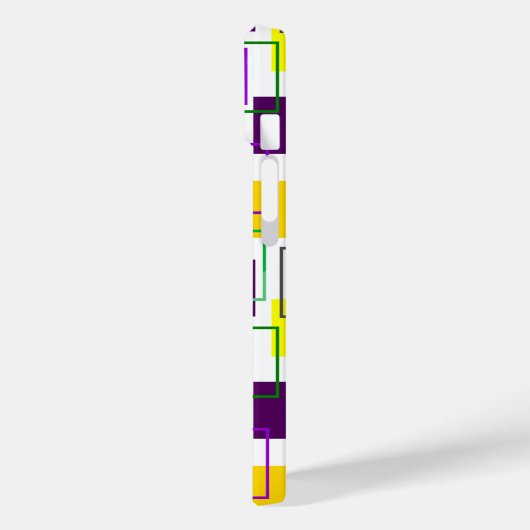 Mardi Gras Squares en contouren Case-Mate iPhone Case (Achterkant / Links)