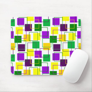 Mardi Gras Squares en contouren Muismat