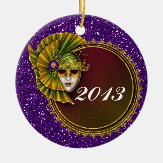 Mardi Gras - SRF Keramisch Ornament (Voorkant)