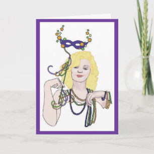 Mardi Gras Star Card Kaart