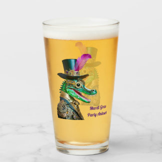 Mardi Gras Steampunk Feest Beest Alligator Glas