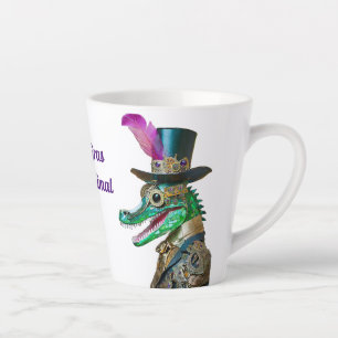 Mardi Gras Steampunk Party Dierlijke Alligator Latte Mok