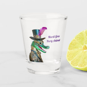 Mardi Gras Steampunk Party Dierlijke Alligator Shot Glas
