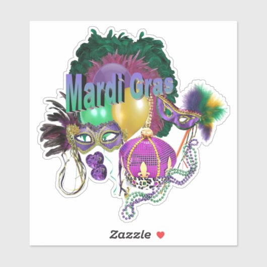 Mardi Gras Sticker (Vel)