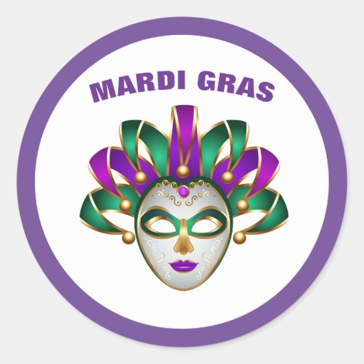 Mardi Gras Sticker (Voorkant)
