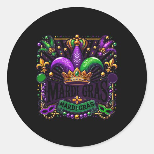 Mardi Gras Sticker (Voorkant)