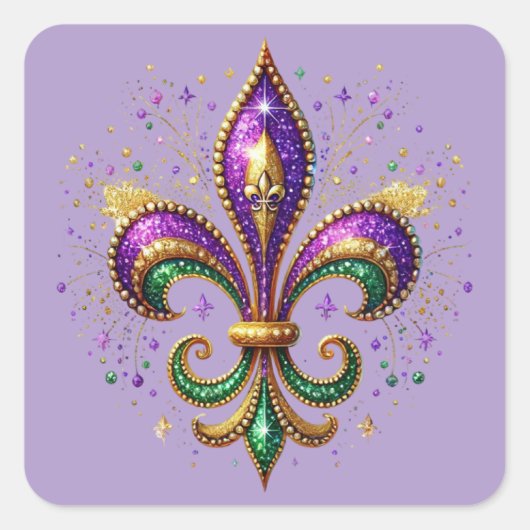 Mardi Gras Sticker (Voorkant)