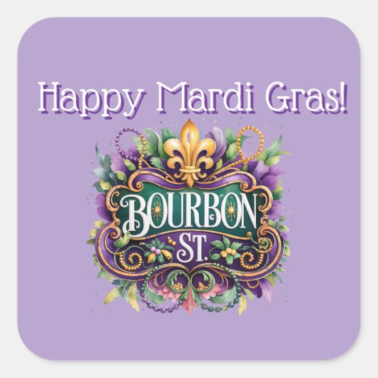 Mardi Gras Sticker (Voorkant)