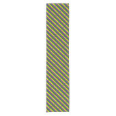 Mardi Gras Striped Pattern Korte Tafelloper (Voorkant)