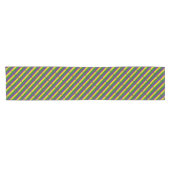 Mardi Gras Striped Pattern Korte Tafelloper (Horizontaal)