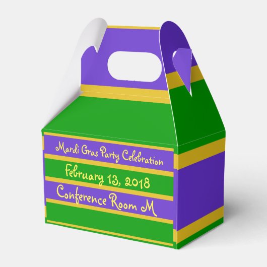 Mardi Gras Stripes Bedankdoosjes (Achterkant)