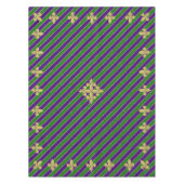 Mardi Gras Stripes & Fleur de Lys Tafelkleed (Voorkant)
