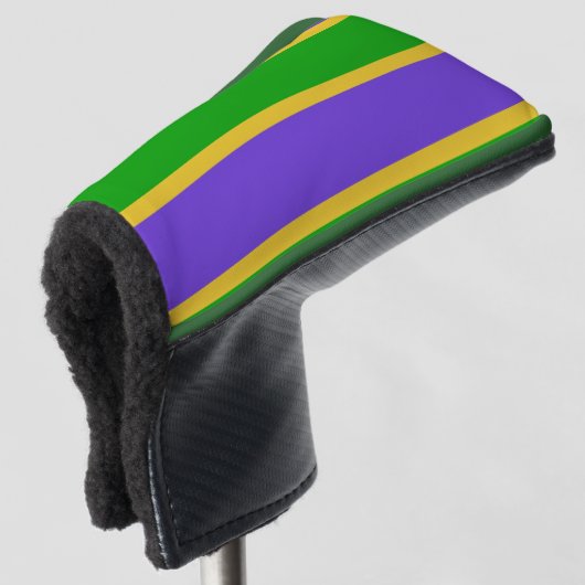 Mardi Gras Stripes Golfheadcover (3/4 voorkant)
