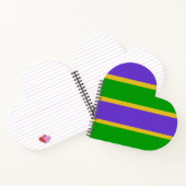 Mardi Gras Stripes Heart Notitieboek (Binnen)