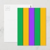 Mardi Gras Stripes Pattern Paars Green Yellow Briefkaart (Voorkant / Achterkant)