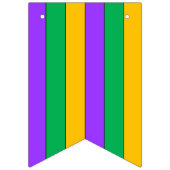 Mardi Gras Stripes Pattern Paars Green Yellow Vlaggetjes (Tweede vlag)