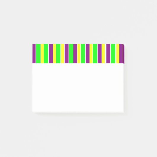Mardi Gras Stripes Post-it® Notes (Voorkant)