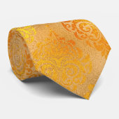 Mardi Gras Stropdas, Mardi Gras Golden Damask Patt Stropdas (Opgerold)