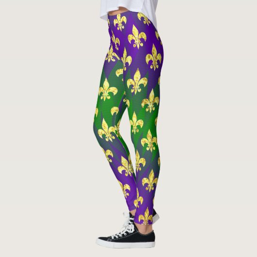 Mardi Gras Style Colorful Leggings (Links)
