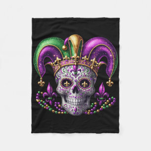 Mardi Gras Suiker Skull Outfit Kostuum Mannen Vrou Fleece Deken