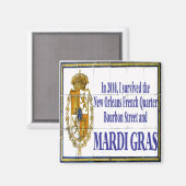 MArdi Gras Survivor Tile Mural Magneet (Voorkant / Achterkant)
