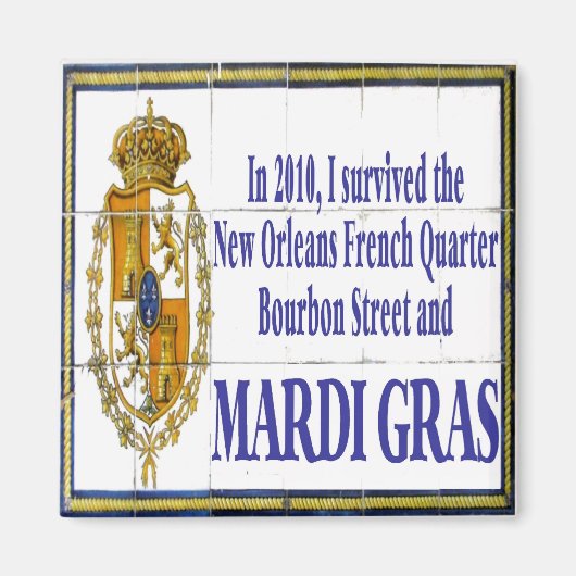 MArdi Gras Survivor Tile Mural Magneet (Voorkant)
