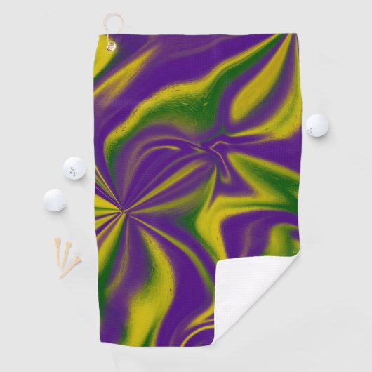 Mardi Gras Swirls Golfhanddoek (Insitu)