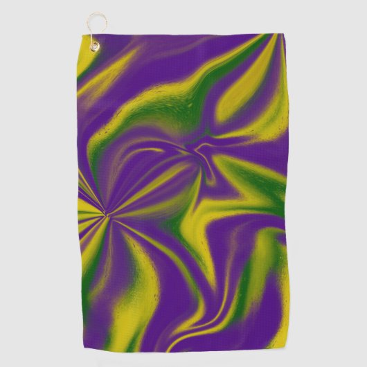 Mardi Gras Swirls Golfhanddoek (Voorkant)