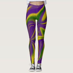 Mardi Gras Swirls Leggings