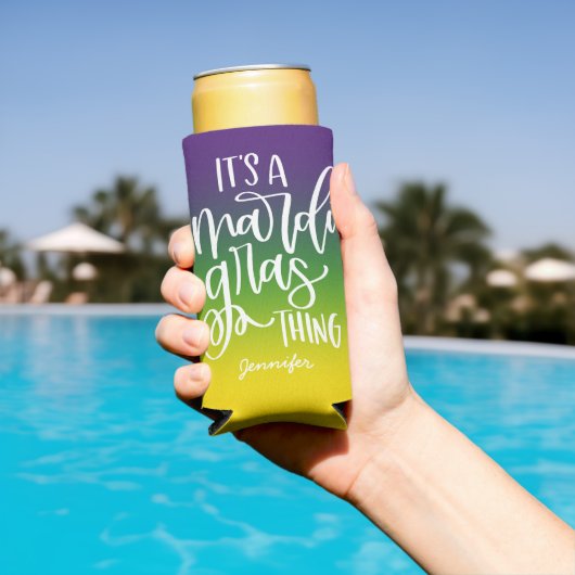 Mardi Gras Text Design Ombre (Insitu Zwembad)