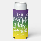 Mardi Gras Text Design Ombre (Seltzer Voorkant)