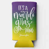 Mardi Gras Text Design Ombre (Achterkant)