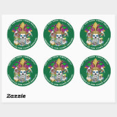 Mardi Gras The King of Time Uitzicht Notities Ronde Sticker (Vel)