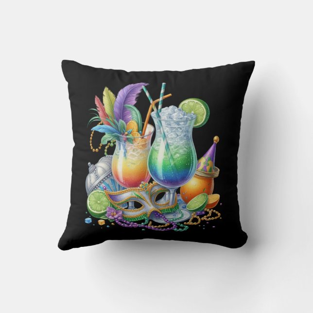 Mardi Gras Throw Pillow Kussen (Achterkant)